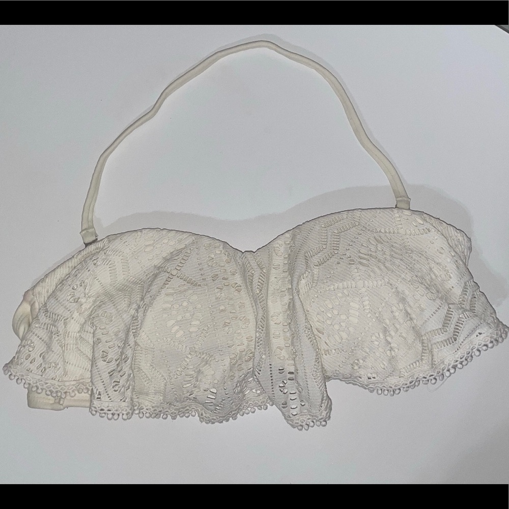 White Lace Bikini Top